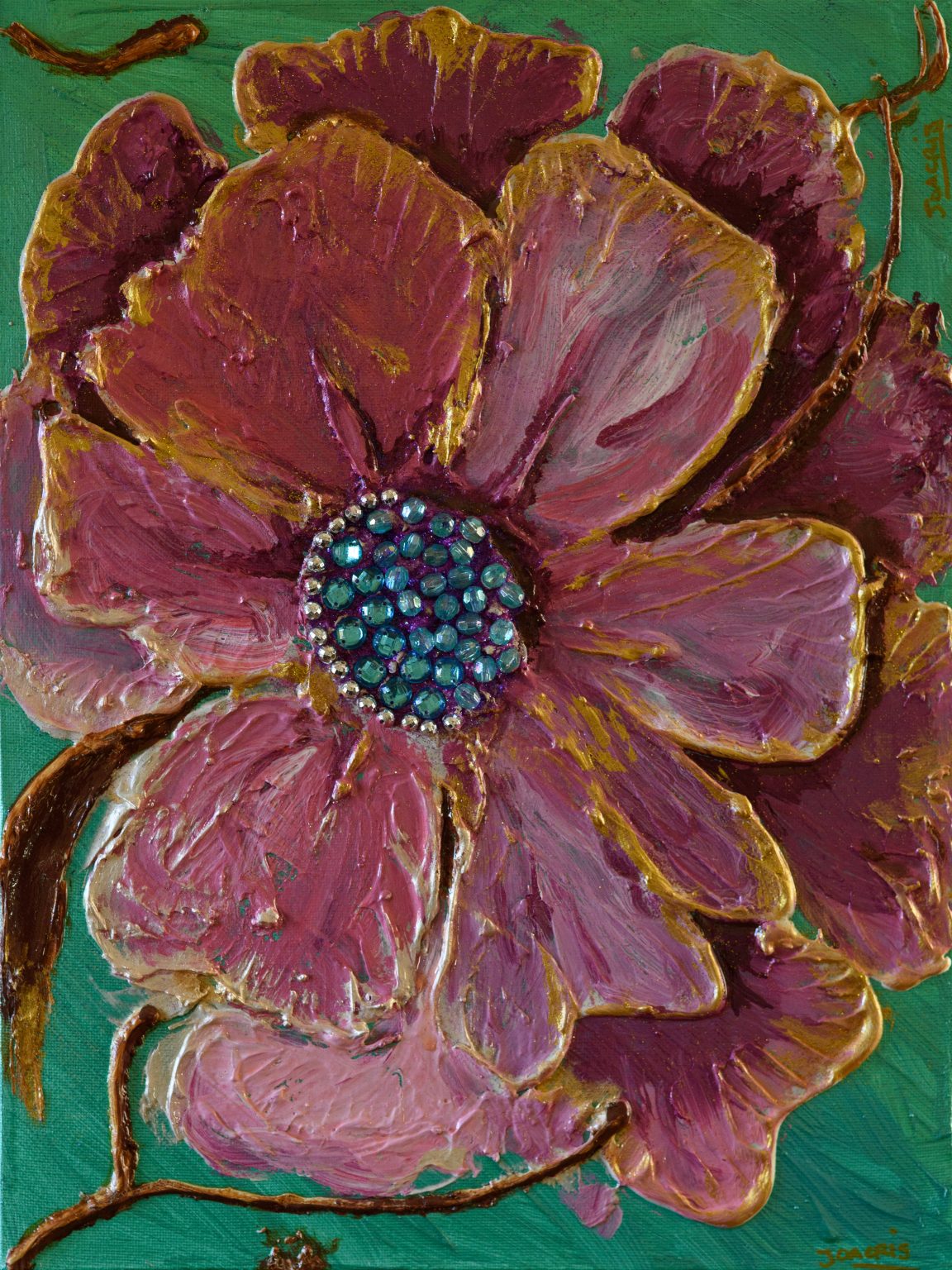 15 (1de3 tríptico) Estallido Floral