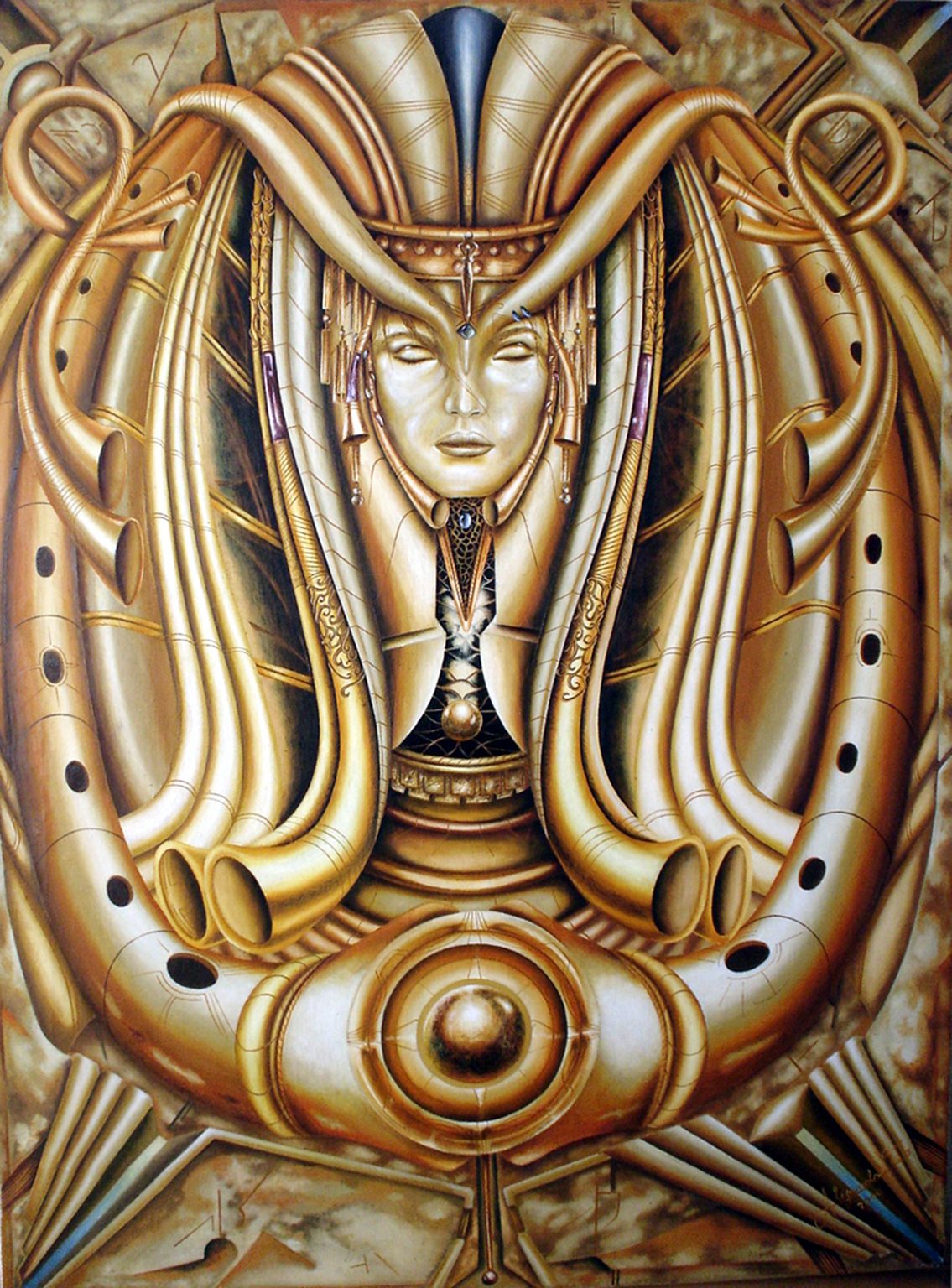 1. Madre Luna (Anchinmalhuen) 60 x 80, óleo sobre tela.