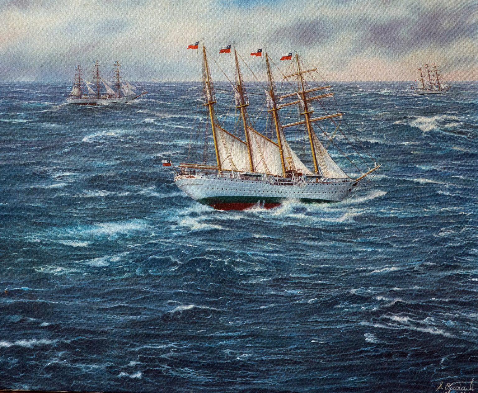 2. Esmeralda óleo sobre tela 60X50 Cabo de Hornos Mar de Drake