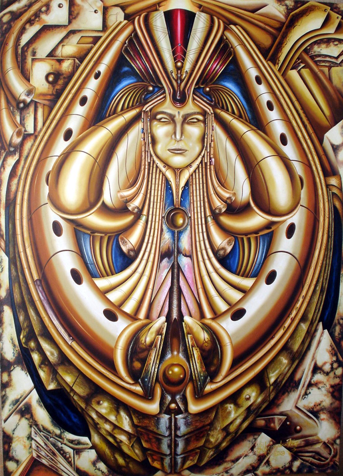2. Padre Sol “Ng’ nechen“, 71 x 96,5, óleo sobre tela.