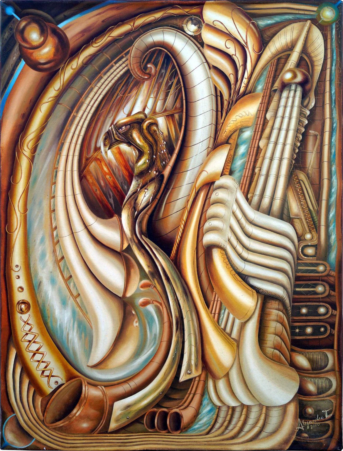 4. Fulgores “El Alicanto”, 60 x 80, óleo sobre tela.