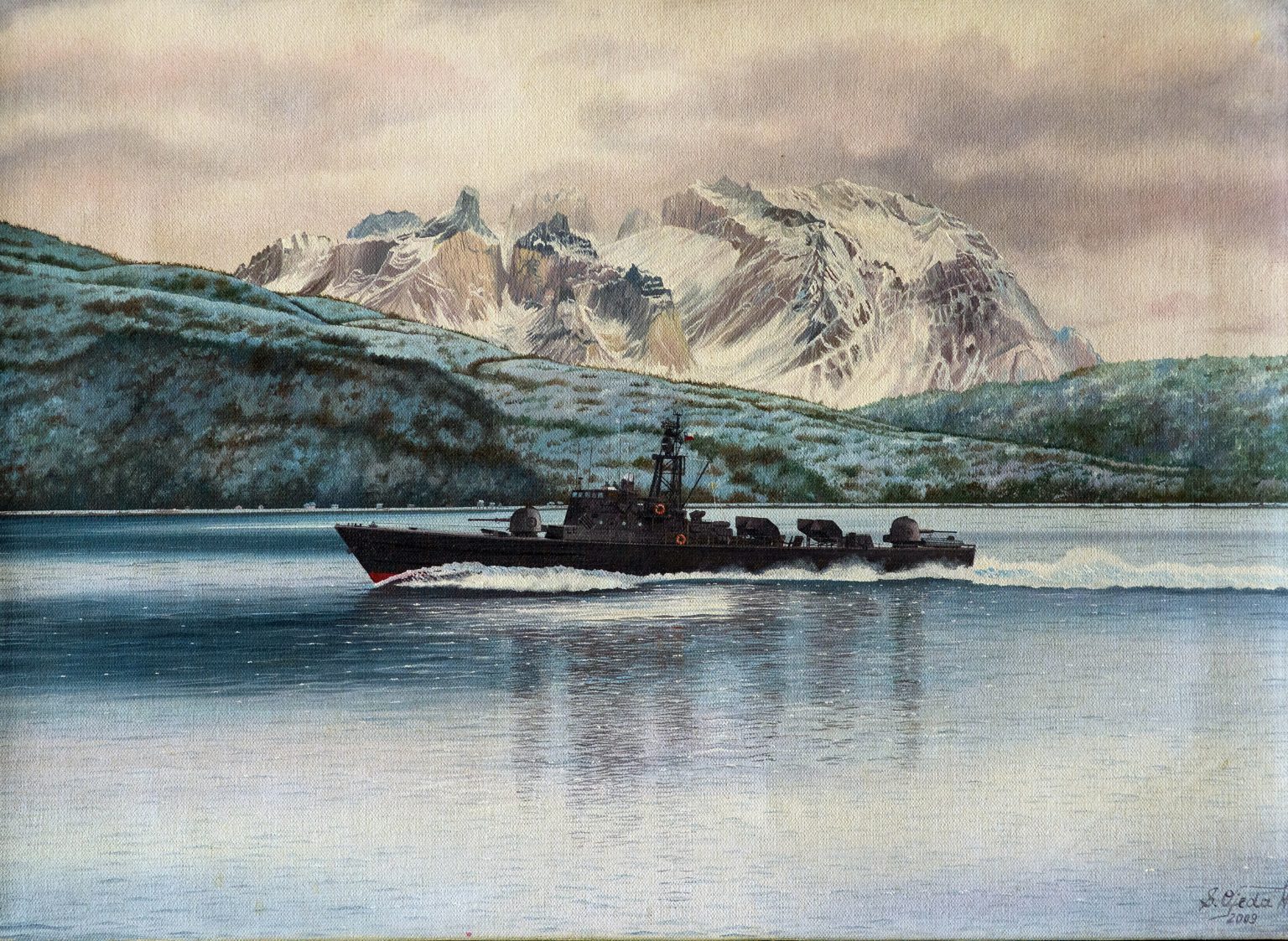 5. Misilera Torres del Paine óleo sobre tela 60x50